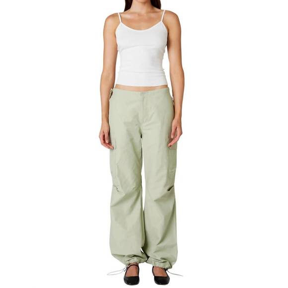 NEW NIA ludlow parachute pants in sage - Picture 1 of 5
